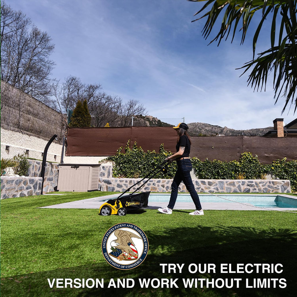 Artificial Turf Sweeper by Roll & Comb, Corded Electric Turf Comb for Synthetic Grass, 16' Working Width, 40L Leaf Collector, 1,600W Motor, Model 502e, 39.5lb