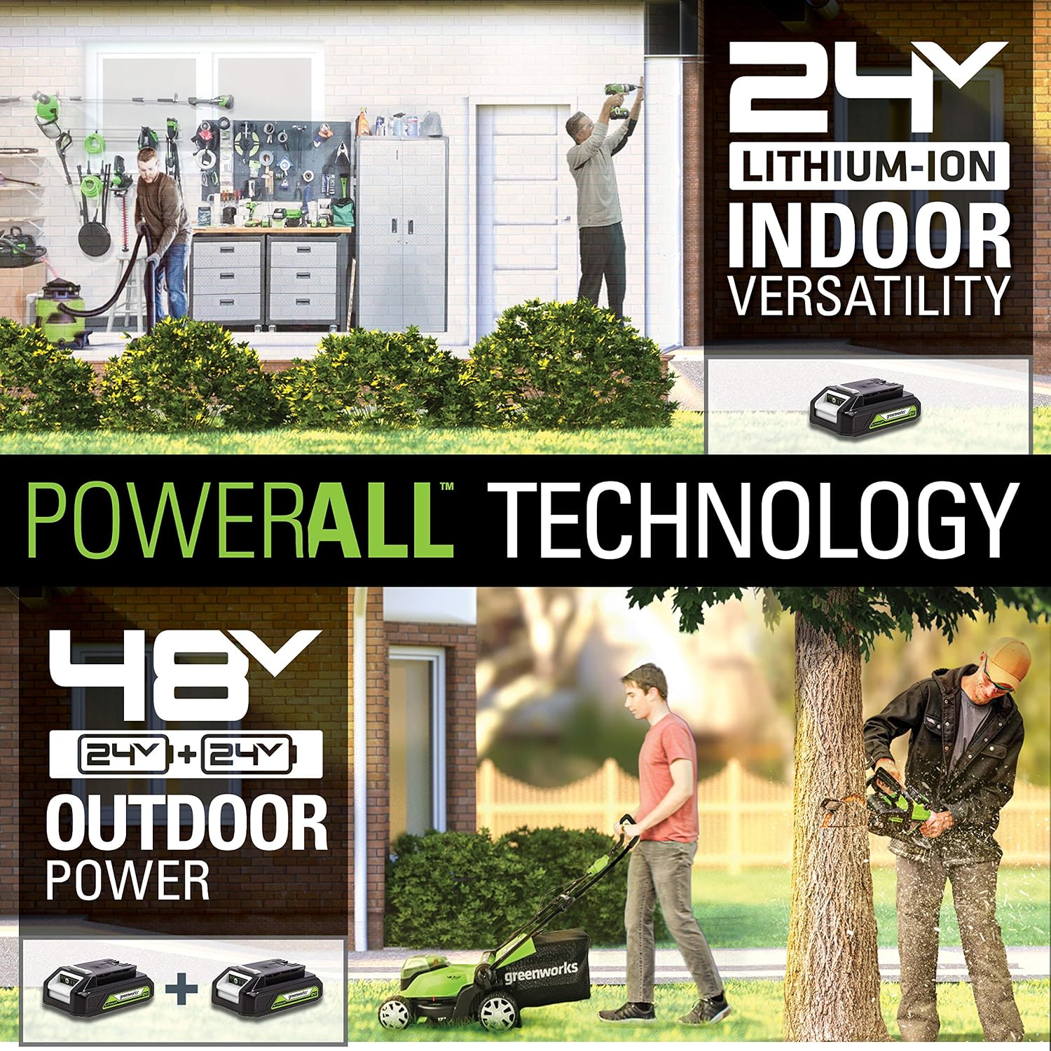 Greenworks 48V (24V x 2) 21' Brushless Cordless (Self-Propelled) Lawn Mower (LED Headlight), (2) 5.0Ah Batteries and Dual Port Rapid Charger Included (200+ Compatible Tools)