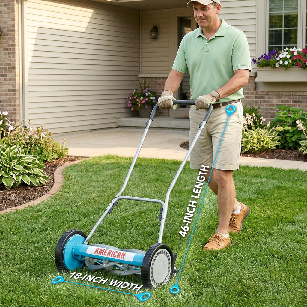 American Lawn Mower Company 2815-18 18-Inch 5-Blade Reel Push Lawn Mower