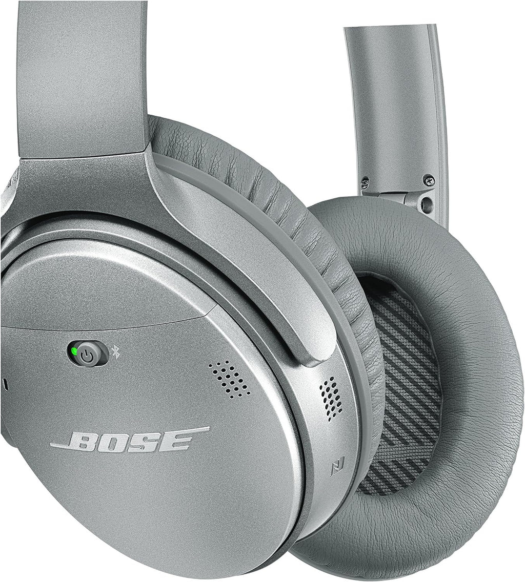 Bose QuietComfort 35 (Series I) Wireless Noise Cancelling Headphones - Silver (Renewed)