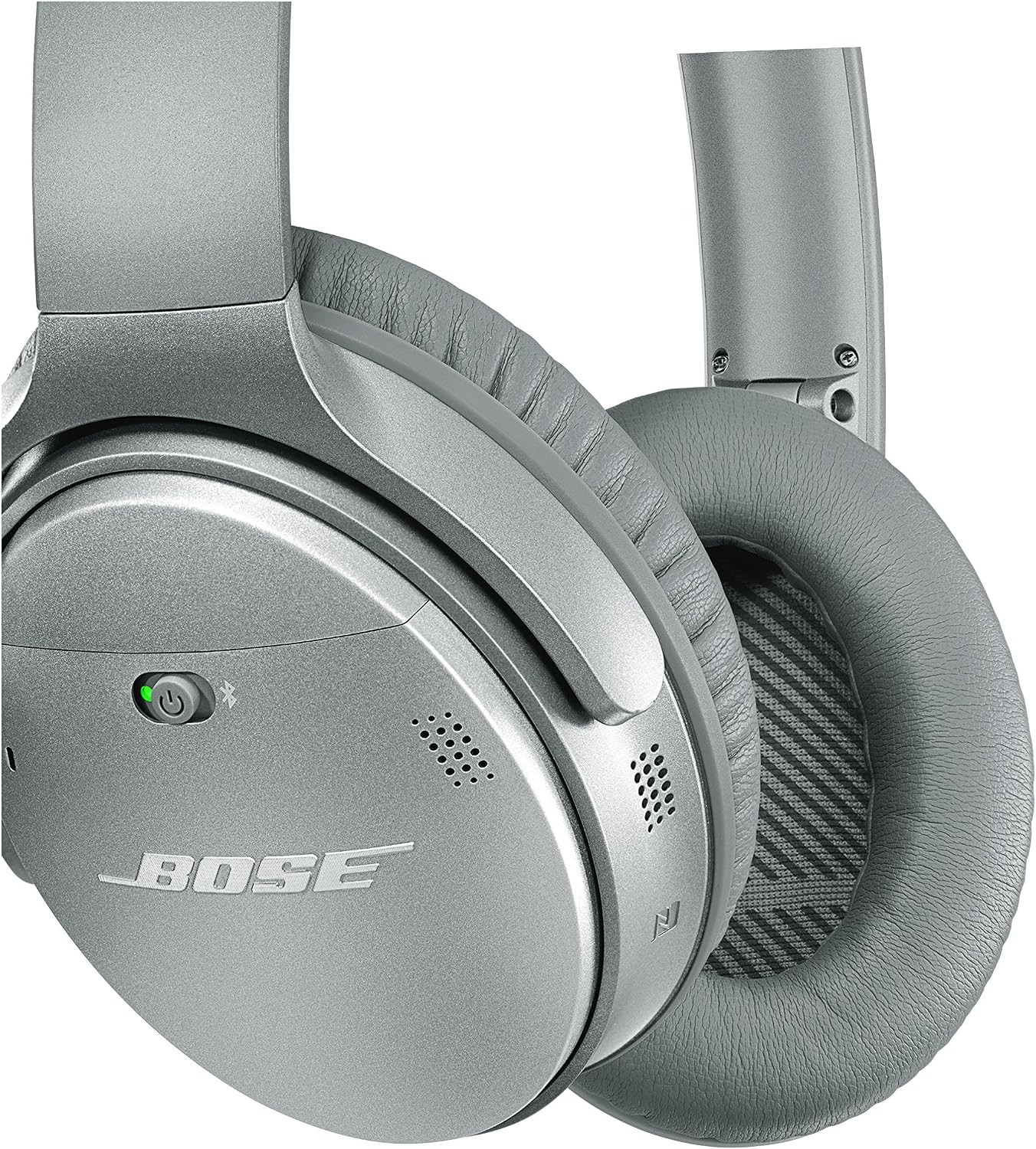 Bose QuietComfort 35 (Series I) Wireless Noise Cancelling Headphones - Silver (Renewed)