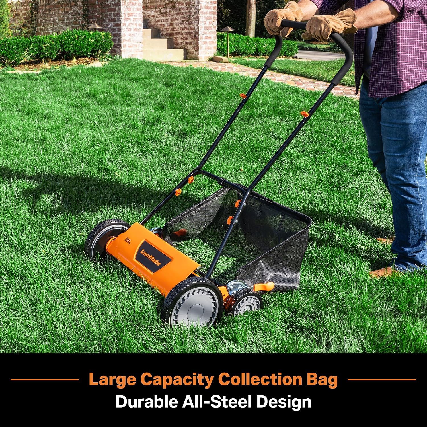 LawnMaster 20' 5-Blade Push Reel Lawn Mower – LMRM2001
